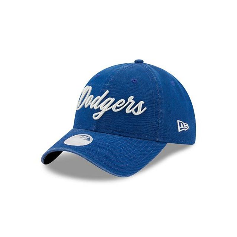 MLB Los Angeles Dodgers Womens Team Script 9Twenty Adjustable (WJN9889) - Blue New Era Caps